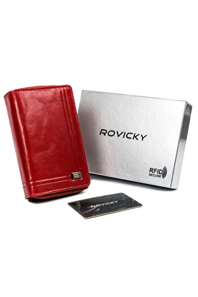 Other Vertical women's buffalo leather wallet, snap closure, RFID - Rovicky