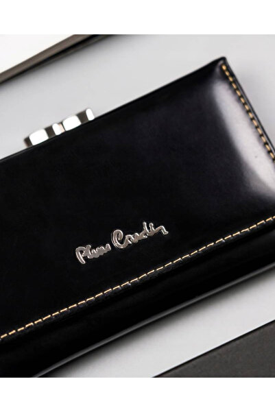Other Classic women's wallet made of genuine leather with a clasp and snap closure - Pierre Cardin