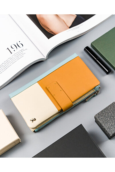 Other Colorful women's wallet with two sections, leather - Rovicky