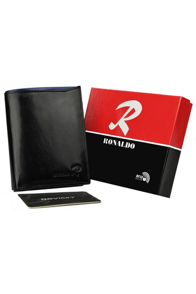 Other Men's vertical foldable wallet made of shiny leather - Ronaldo