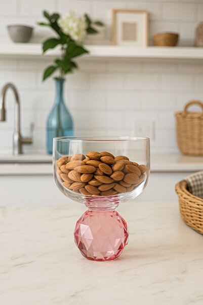 Mirano Cam Tasarım AZUR KRİSTAL TAŞ AYAKLI 200ML DONDURMALIK İKRAMLIK ÇEREZLİK LOKUMLUK