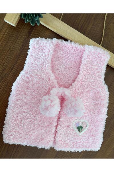 bebiktanem Kore Tarzı El Örgüsü Kadife Bebek Yelek