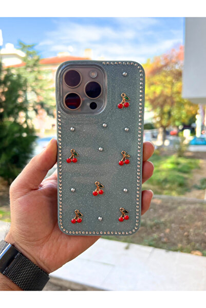 Dublin iPhone 16 Promax Compatible Glitter Phone Case with Glitter Stones