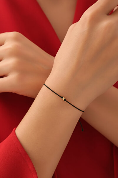 bymissmücevherat Şans ve Sevgili Bilekliği | 925 Ayar Gümüş 14 K Gold Renk Do...