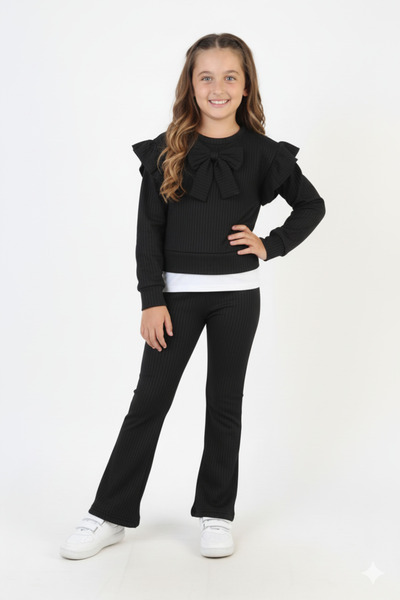 HÜMAKİDSWEAR طقم مكون من قطعتين للأطفال قماش مجدّل