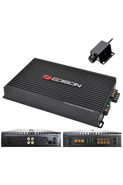 Edison ED-804A Oto Anfi Stereo 4X80 Watt 4 Kanal Bass Kontrol
