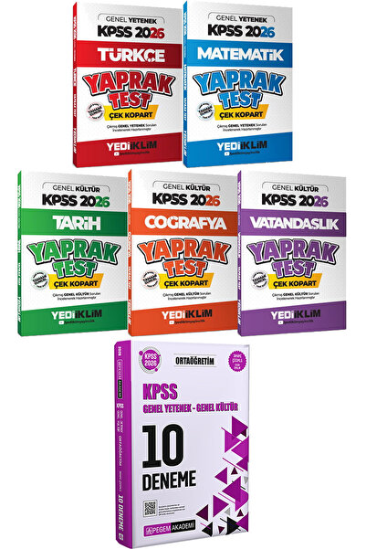 Yediiklim Yayınları Türkçe Matematik Tarih Coğrafya Vatandaşlık Yaprak Test Ç...