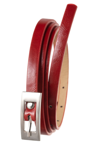 Other Women's PU narrow belt 0.9 cm BB-CV-11A RED 105