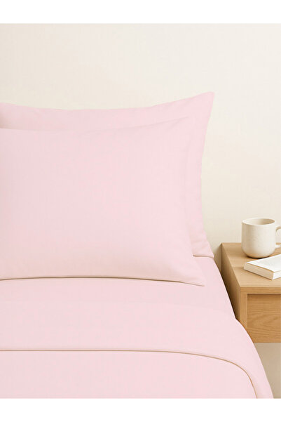 PureText |   Purecomfort |   100% Natural Cotton 2-Piece Pillowcase Set |   Powder Pink