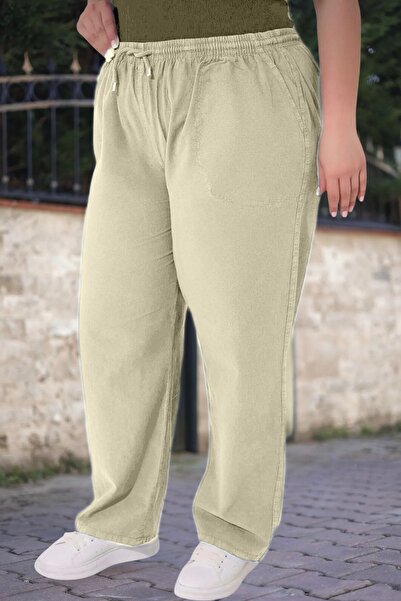 Malerind Large Size Trousers Look Comfortable Fit Raw Cloth Sweatpants Linen 100% Cotton