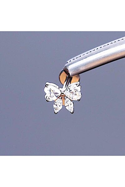 Rupen Kraft %100 G23 Titanyum Zirkon Kalp Taşlı Fiyonk Detay Pırlanta Model K...