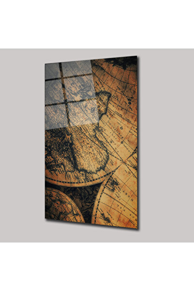 SteelArtDec ESKİ HARİTA - CAM TABLO - DEG0239