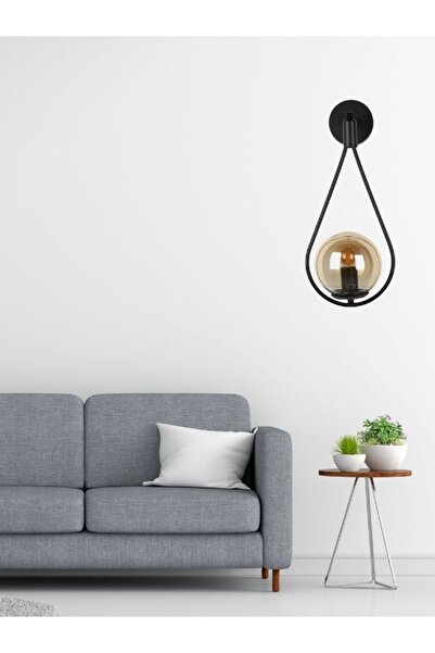 LBX LİGHTİNG BOX Yıldız Home Damla Sconce Single Black Honey Glass Chandelier