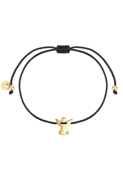 Glanzstücke München Textilarmband Armband Sterling Silber gelbgold Textil (sc...