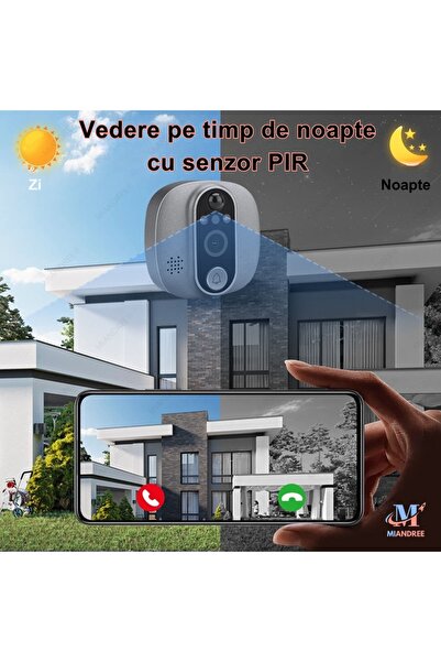 MIANDREE Smart Wi-Fi Electronic Viewfinder, MIANDREE®, 1080P HD Camera, 4.3 Inch LCD Screen, Motion Sensor