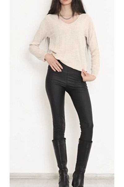 HepsitrentStore V-Neck Knitwear Blouse