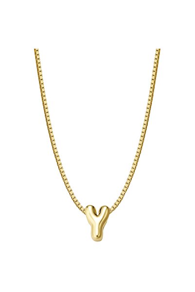 Glanzstücke München Silberhalskette Kette mit Anhänger Sterling Silber gelbgold