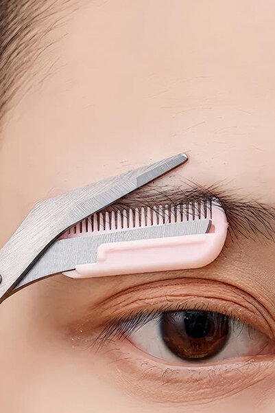 Genel Markalar Taraklı Kaş Makası Kaş Düzeltme Makası Kaş Kısaltma Makası Erg...