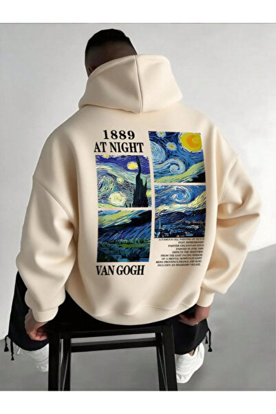 Revasser Unisex Men/Women Vangogh Colorful Custom Printed Cotton Oversized Ho...