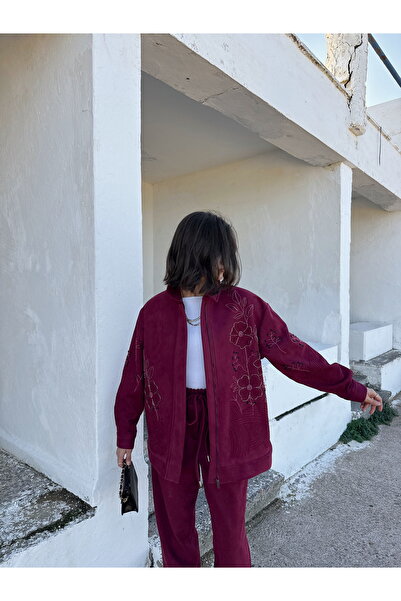 MİA NOURA Women's Front and Sleeves Embroidered with Beads Suitable for Suitablefor Suit