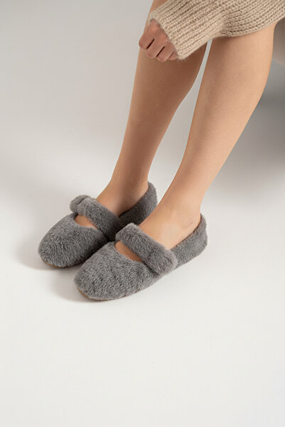 Bermody Lily Women's Plush Strap Stylish Lightweight Ballet Flats Home Casual Shoes