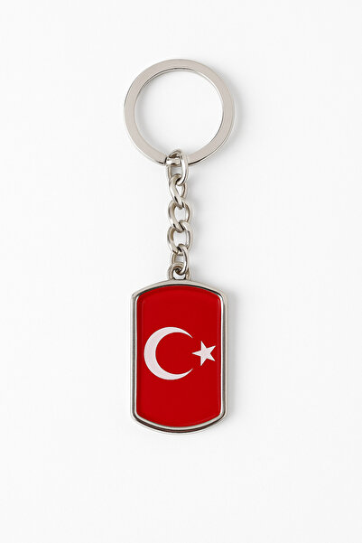 Herşey Nota Red Keychain with Double-Sided Turkish Flag Symbol |   Unisex, Meaningful and Durable Model