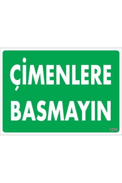 INURA GLOBAL لا تخطو على علامة تحذير العشب 25x35 الكود: 1210