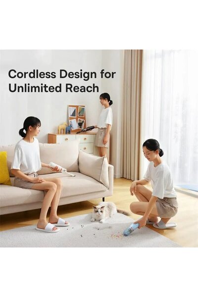 Baseus Small Portable Car Vacuum Cleaner 6000Pa, 2-in-1 Vacuum & Blower