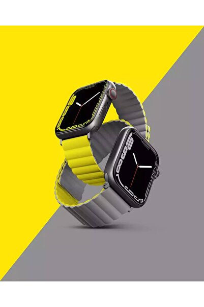 ALPER سوار متوافق مع ساعة أبل مقاس 42/44/45/46 ملم مع مغناطيس قابل للعكس