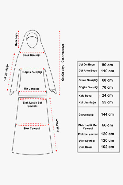 DAKKA KADİMA Namaz Elbisesi Jarse Desanli Two Piece Light Grey