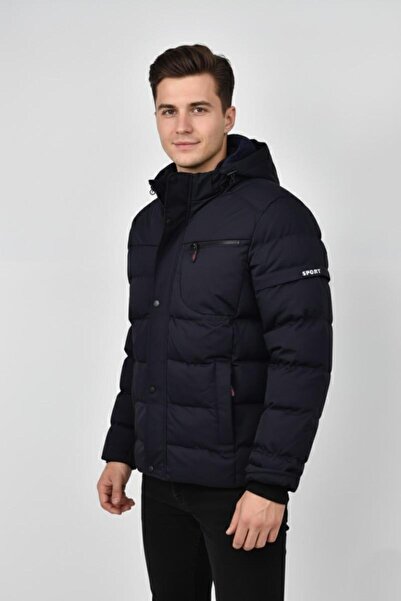 BIGAZZI Men's Hooded Inner Fur Sports Coat 99528 Bgl-St04880