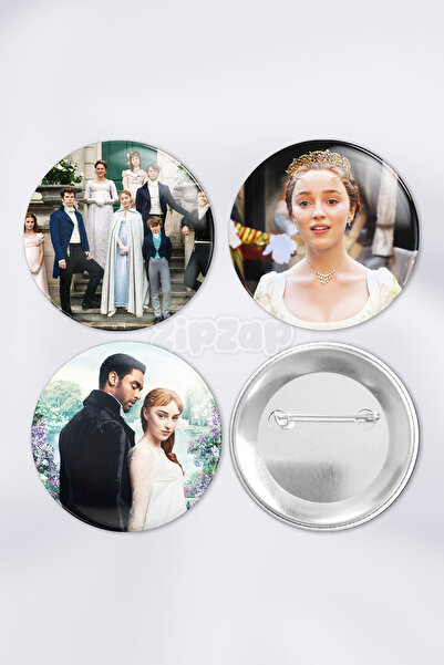 ZipZap مجموعة زينة حقائب من سلسلة بريدجرتون مع دبابيس وأزرار (3 قطع)