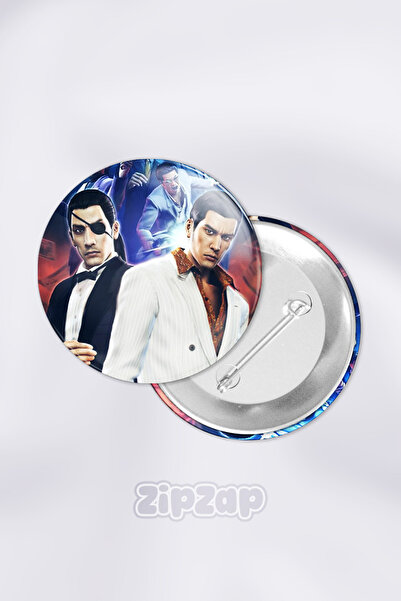 ZipZap Σετ σήματος με κουμπιά με καρφίτσα για βιντεοπαιχνίδια Yakuza (1 ΤΕΜ.)