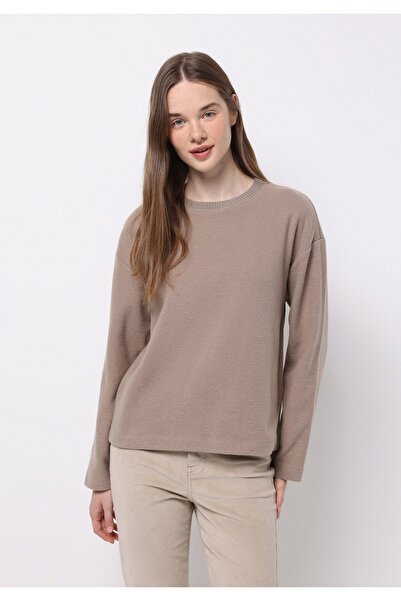 Colin's Regular Fit Round Neck Plain Women's Beige T-Shirt