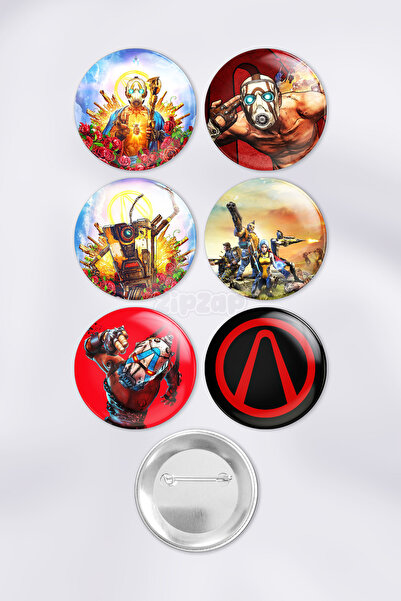 ZipZap مجموعة شارات زينة لألعاب الفيديو بوردرلاندز (6 قطع)