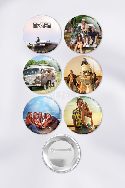 ZipZap مجموعة شارات زينة للحقائب من Outer Banks مع دبابيس (6 قطع)