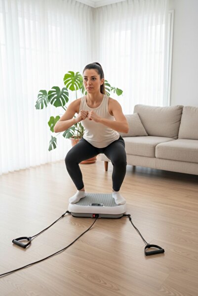 kochler VibeCore Ev Tipi Dikey Mikro Titreşimli Egzersiz Aleti – Uzaktan Kumandalı Fitness Platformu