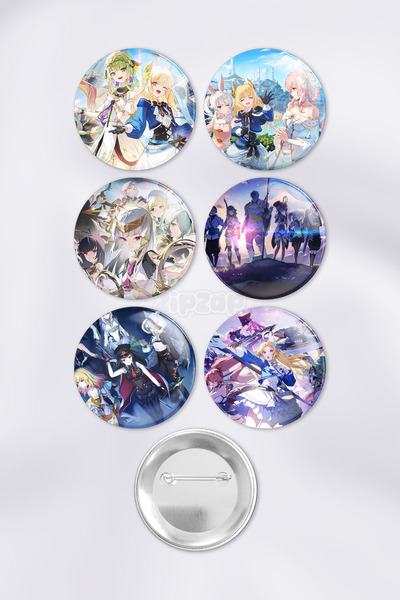 ZipZap Blue Protocol: Star Resonance Σετ σήματα με κουμπιά με βελόνες για βιν...