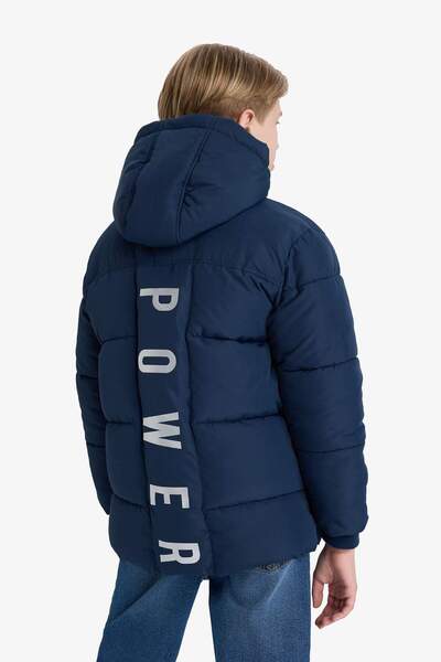 DeFacto Boy's Water Repellent K Hooded Fleece-Lined Parka E9374A825Wn