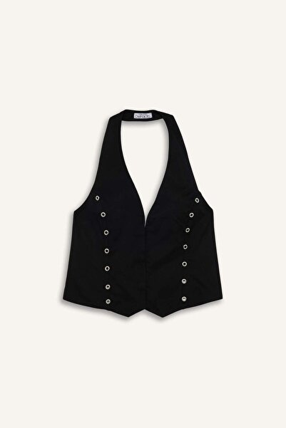 DeFacto Halter Neck Eyelet Detailed Gabardine Vest G2453Ax25Au