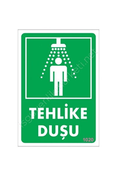 INURA GLOBAL Hazard Shower Warning Sign 17.5x25 CODE:1020