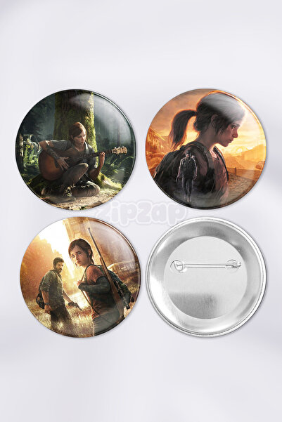 ZipZap مجموعة شارات زينة لألعاب الفيديو The Last of Us 2 مكونة من 3 قطع (3 قطع)