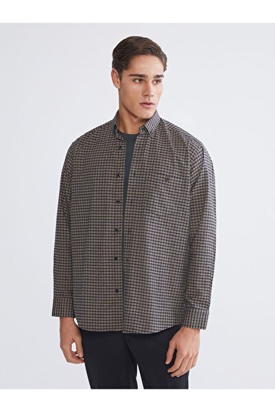 LC Waikiki Ανδρικό πουκάμισο LCWAIKIKI Classic με κανονική εφαρμογή, καρό μακ...