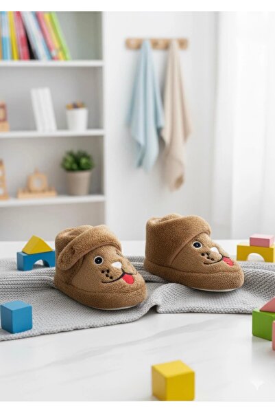 şeker shoes Cute Animals Velcro Anti-Slip Sole Nursery Home School Shoes Baby Kids Slippers Home Boots