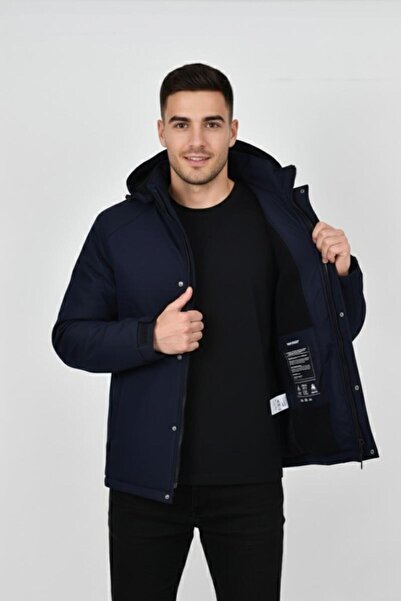 DYNAMO Ανδρικό αθλητικό παλτό με κουκούλα Regular Fit 3013 BGL-ST04908