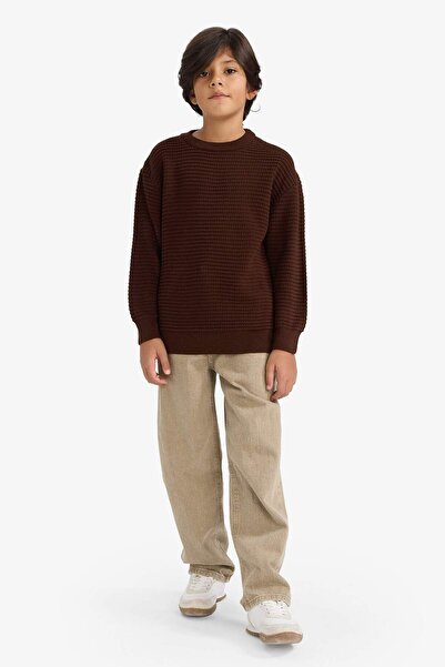 DeFacto Boy's Crew Neck Knitwear Sweater G4608A825Cw