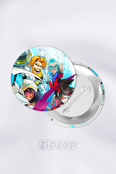 ZipZap Set de insignă cu buton cu ac pentru jocuri video Brawhalla (1 buc)