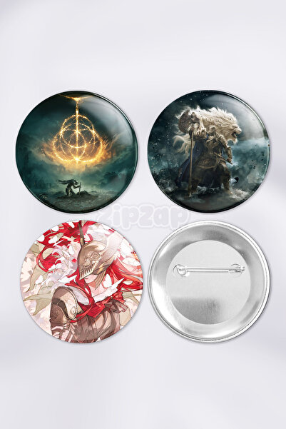 ZipZap مجموعة شارات زينة لألعاب الفيديو من إلدن رينج (3 قطع)