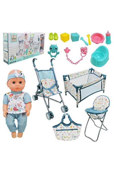 Toybox Toy Baby Doll With Stroller and a Set of Accessories For Children Over 3 years Old