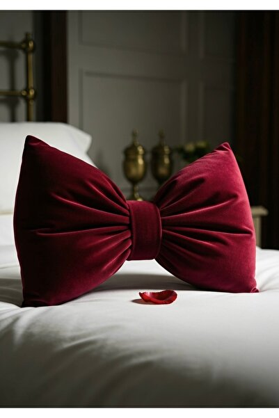FARCY Подушка XXL з бантиком, наповнена плюшевою тканиною, з бантиком-стрічкою, подарункова подушка, подушка-кришка